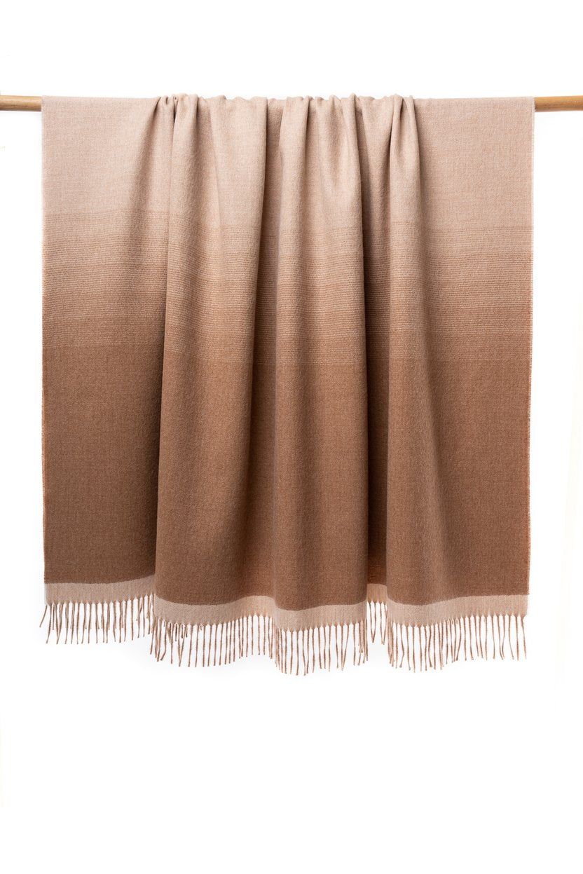 Camel & Dune Ombre Throw