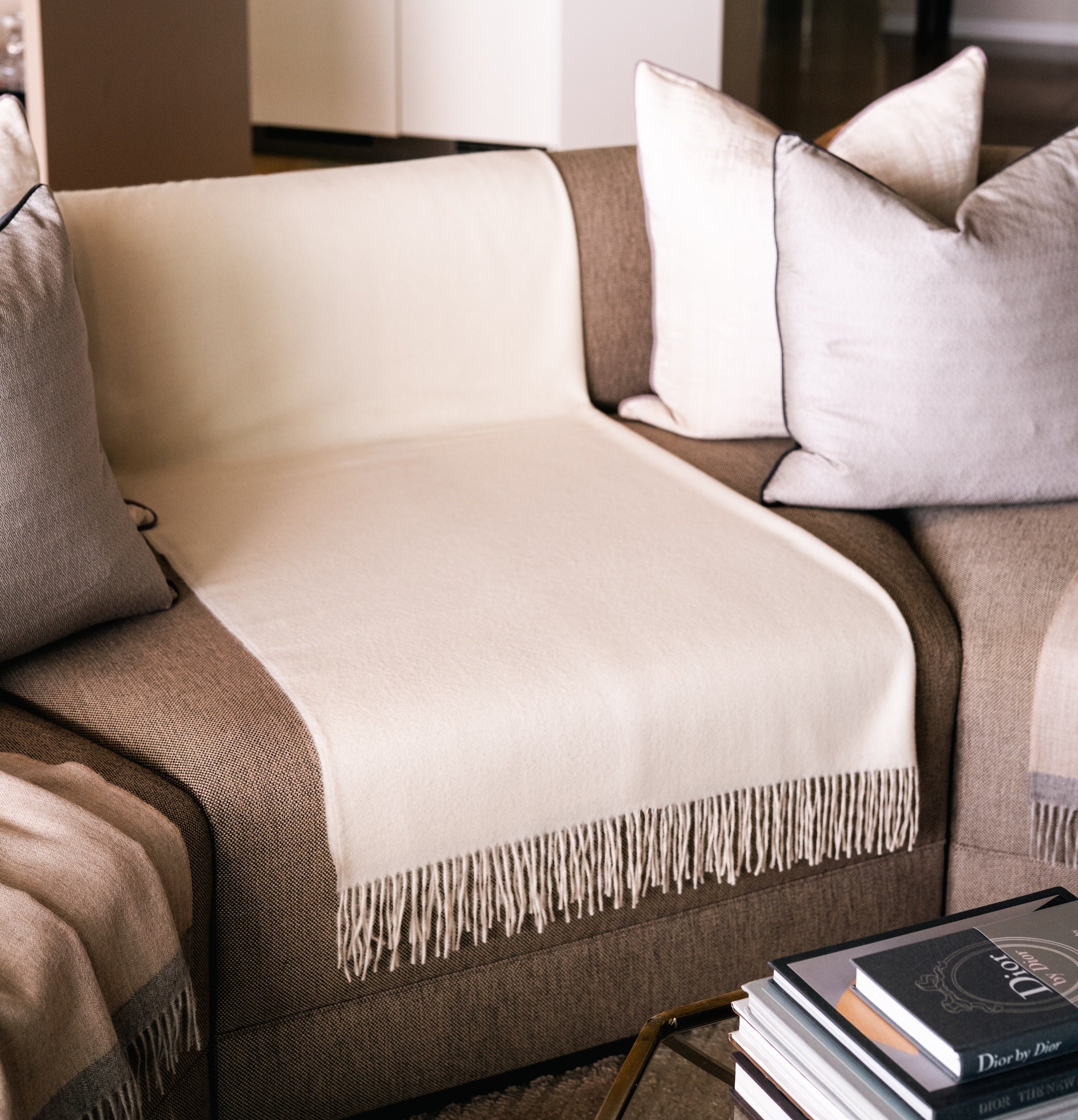 Ivory Ultra-Luxe Undyed Throw
