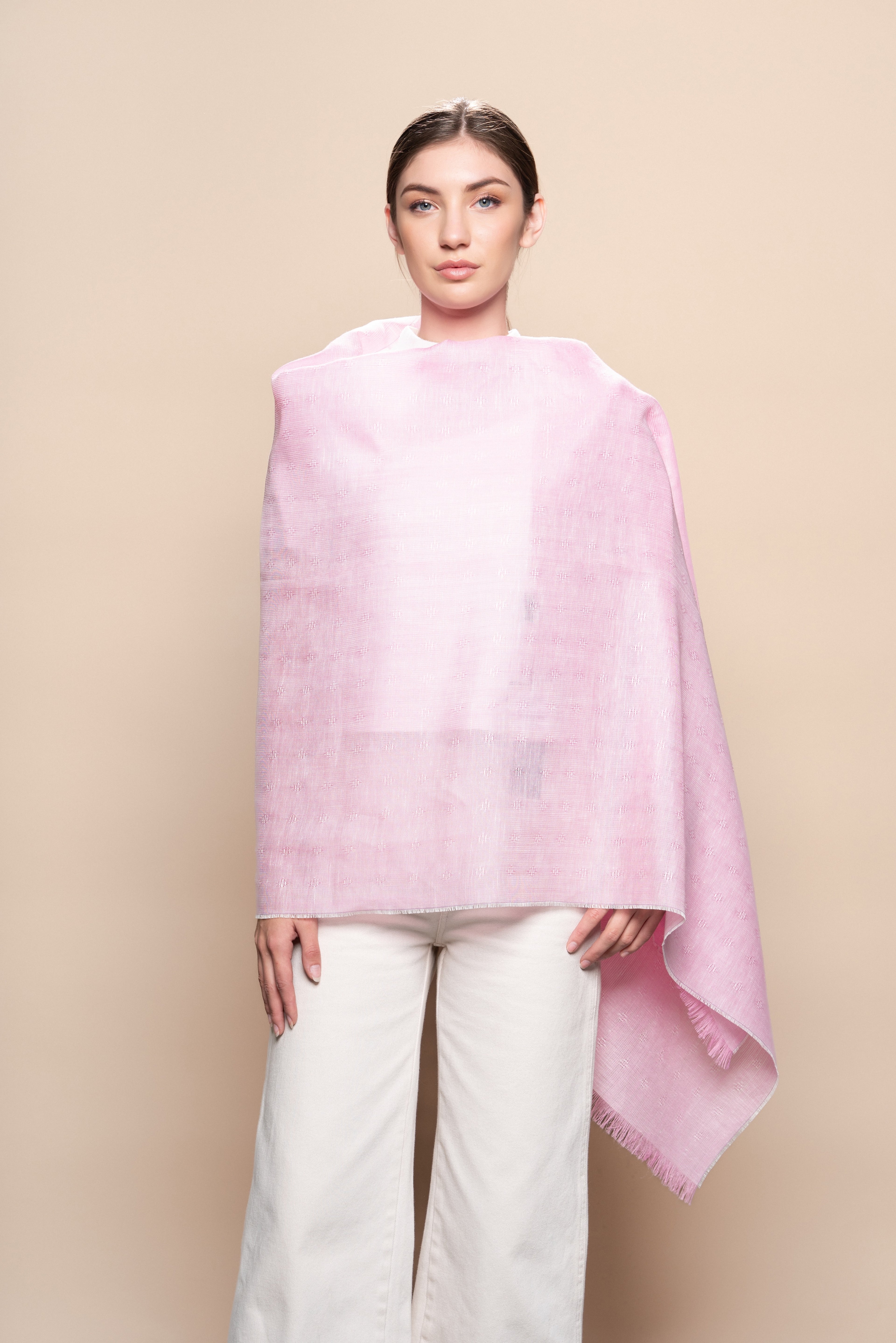 Mini Macaron Linen Silk Alpaca Wrap
