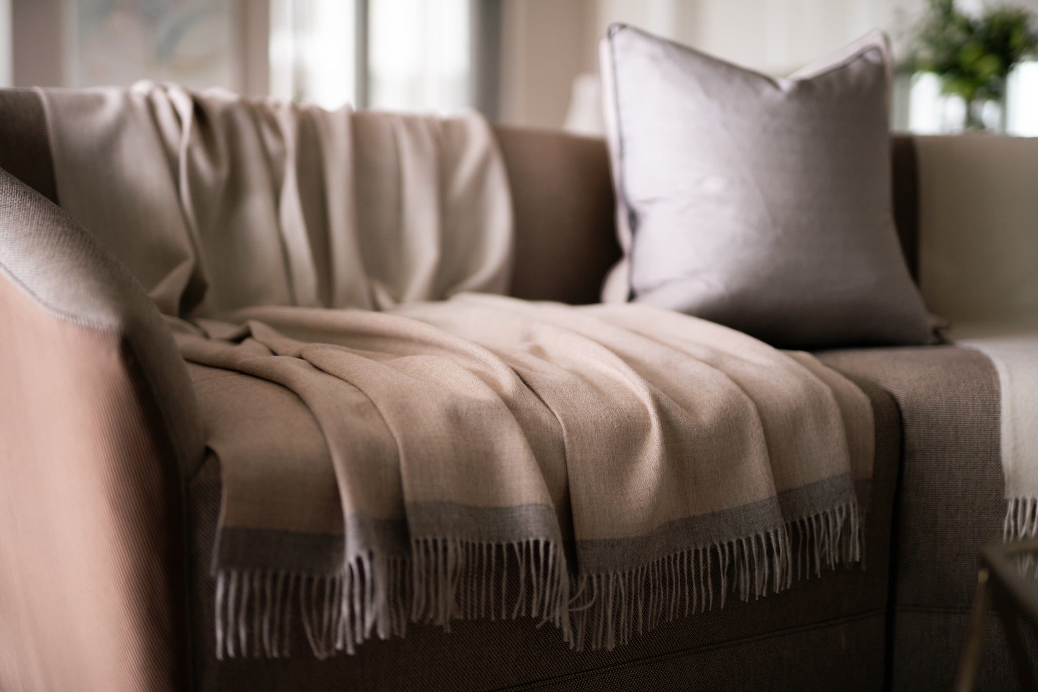 Dune & Oyster Ombre Throw