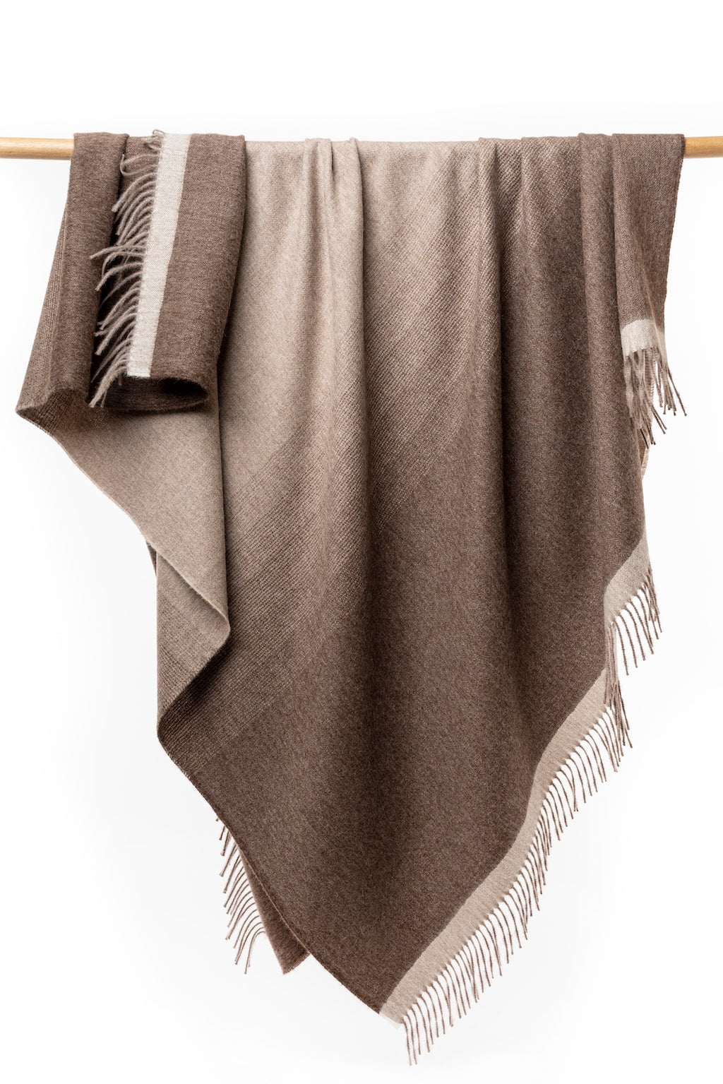 Bitter Chocolate & Flax Ombre Throw