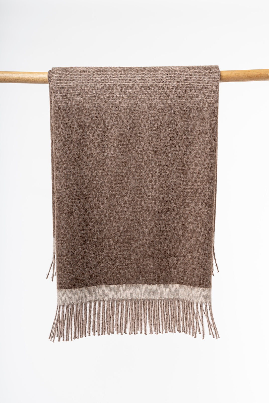 Bitter Chocolate & Flax Ombre Throw