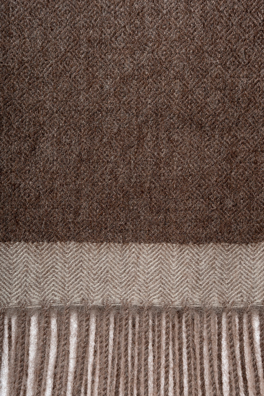 Bitter Chocolate & Flax Ombre Throw