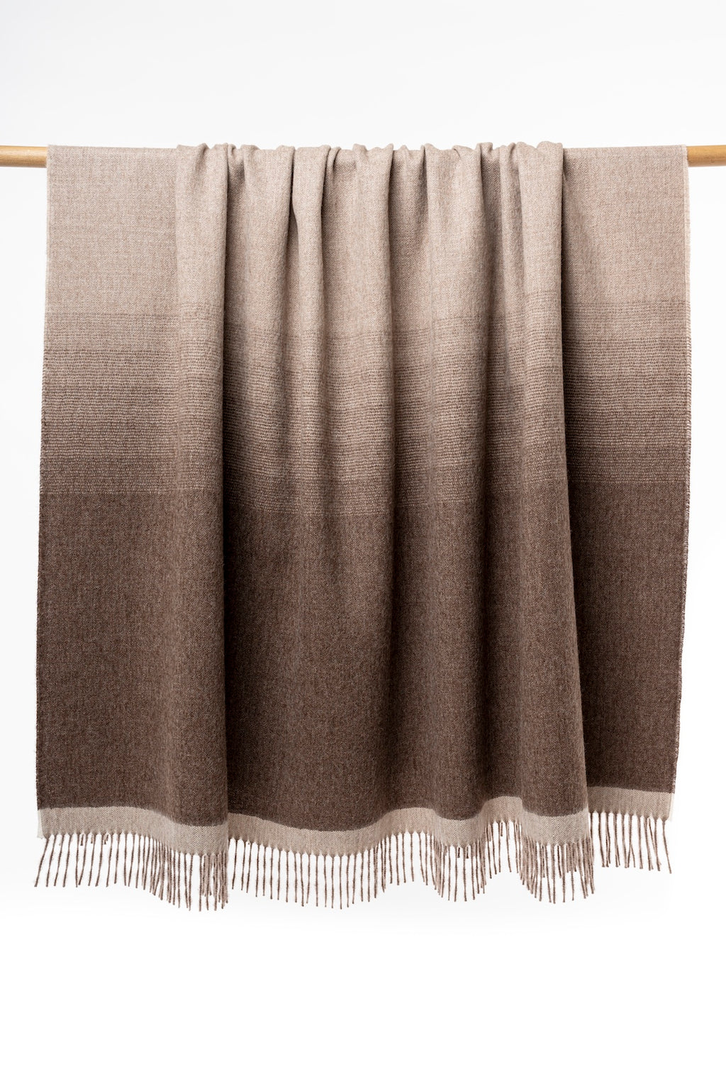 Bitter Chocolate & Flax Ombre Throw