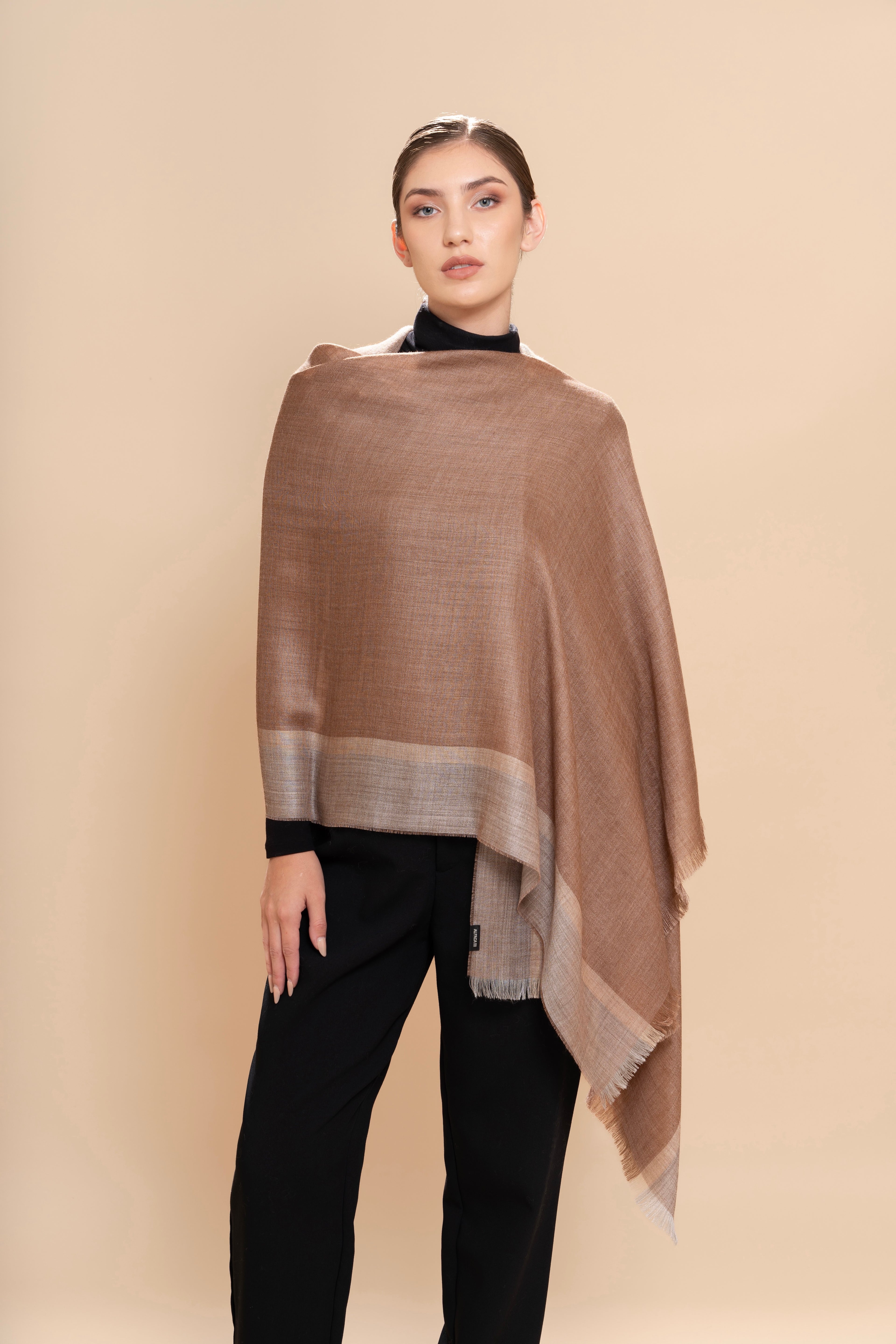 Tobacco & Zinc Undyed Silk Wrap