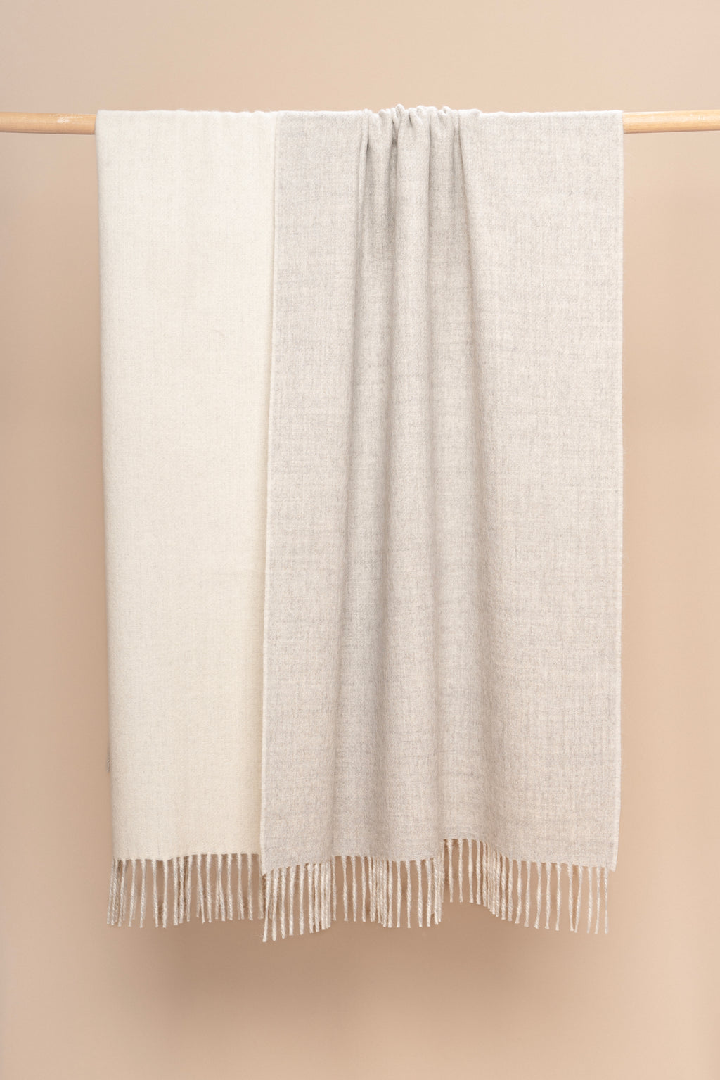 Écru & Dove Reversible Throw