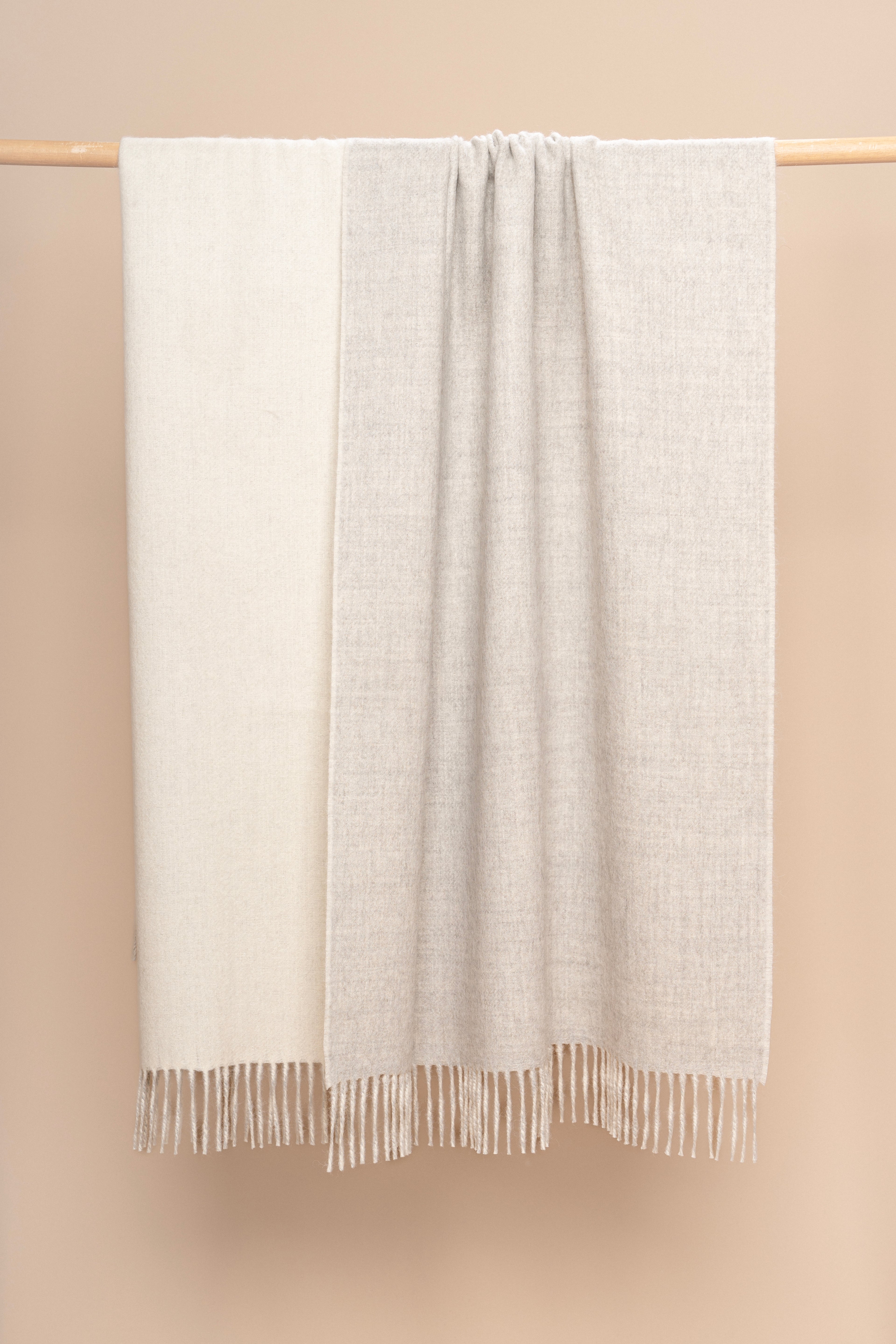 Écru & Dove Reversible Throw