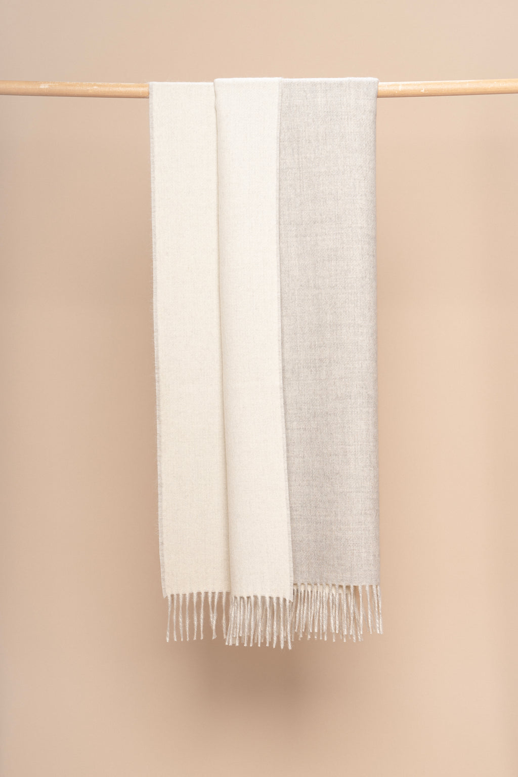 Écru & Dove Reversible Throw